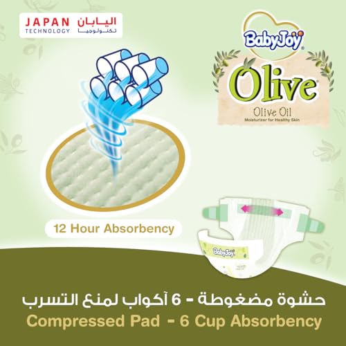 BabyJoy Mega Pack Baby Olive Oil and 72 Newborn Diapers, 0-4kg