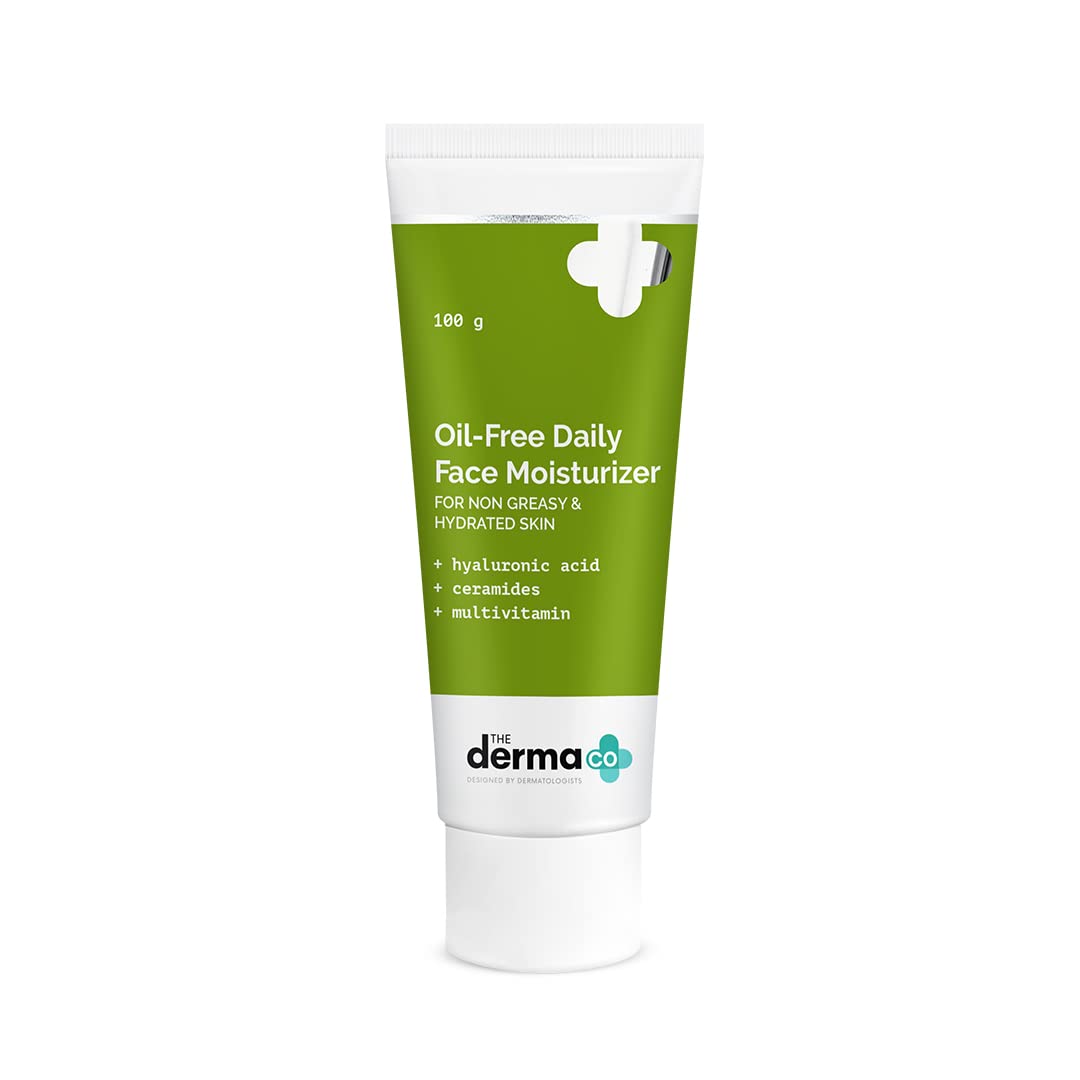 The Derma Co Oil-Free Daily Face Moisturizer with Hyaluronic Acid & Ceramides - 100g