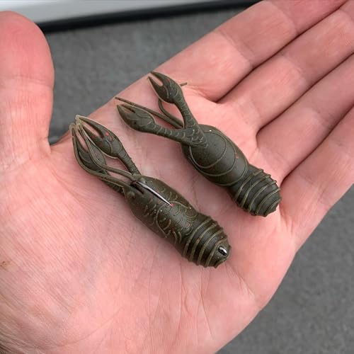 Great Lakes Finesse Juvy Craw Soft Bait - Green Pumpkin - 2.5"