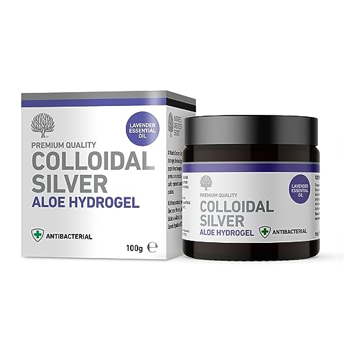 Nature's Greatest Secret Premium Antibacterial Colloidal Silver Aloe Vera Hydrogel with Lavender - 100g