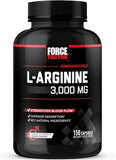 Force Factor, L-Arginine, 3,000 mg, 150 Capsules (600 mg per Capsule)