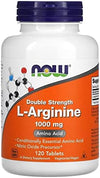 NOW L-Arginine ١٠٠٠ ملغ - ١٢٠ قرص - دعم صحة القلب والأوعية الدموية