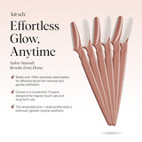 Kitsch Dermaplaning Tool - 6 Pieces Terracotta Face Razors for Women & Men, Eyebrow Trimmer & Shaver