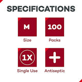 Dealmed Povidone Iodine Prep Pads 10% – Individually Sealed for Wound Care and First Aid Kits, 100/Box (Pack of 1)