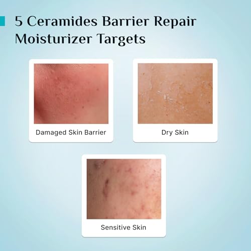Pilgrim 5 Ceramides Hyaluronic Acid Face Moisturizer 100g - Korean CICA Barrier Repair | Lightweight Non-Sticky Skin Strengthening for All Skin Types