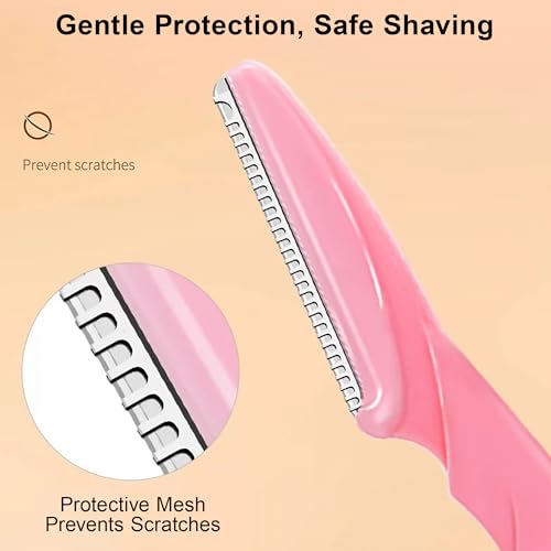 12 Pcs Eyebrow Razor for Women & Men - Facial Hair Remover & Dermaplaning Tool with Safety Cover