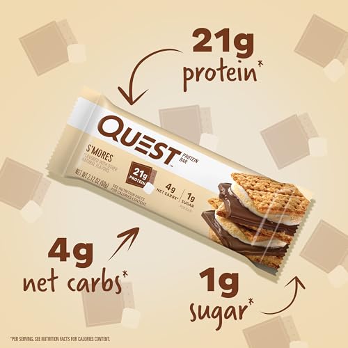 Quest Nutrition S'Mores Protein Bar - High Protein, Keto Friendly