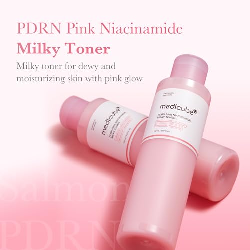 medicube PDRN Pink Niacinamide Milky Toner | Hydrating, Moisturizing, and Soothing Toner for Glass Glow Skin | Korean Skincare