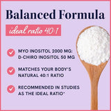 Myo-Inositol & D-Chiro Inositol Powder - 40:1 Ratio for Hormone Balance & Ovarian Health - 30 Servings