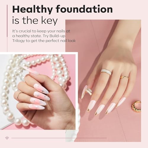 Modelones Builder Nail Gel Kit 5-Piece Set with Base Coat, Top Coat & Nail Strengthening Gel