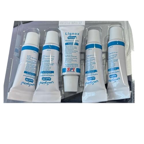 SPI Lignox 5% Lidocaine Cream (5-Tube Pack of 5g)