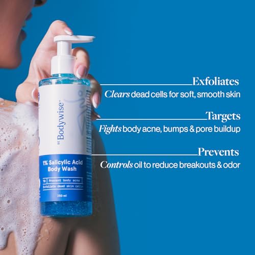 Be Bodywise 1% Salicylic Acid Exfoliating Body Wash - Prevents Body Acne & Bumpy Skin - 250ml