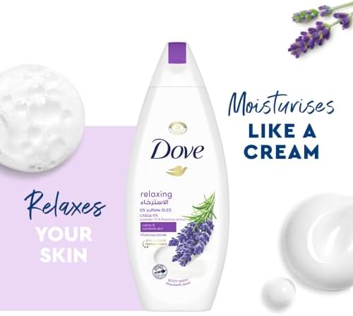 Dove Relaxing Body Wash: Lavender & Rosemary with Â¼ Moisturizing Cream (500ml)