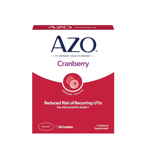 AZO Urinary Tract Health Cranberry Caplets - 50 Count | Fast Urinary Support