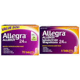 Allegra 24-Hour Non-Drowsy Adult Allergy Relief (180mg Fexofenadine HCI, 75 Total Tablets)
