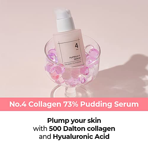 numbuzin No.4 Collagen 73% Pudding Serum – Anti-Aging Formula for Wrinkles, Firmness & Elasticity | Low-Molecular Collagen, Elastin & Hyaluronic Acid | Korean Skincare | 50ml