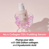 numbuzin No.4 Collagen 73% Pudding Serum – Anti-Aging Formula for Wrinkles, Firmness & Elasticity | Low-Molecular Collagen, Elastin & Hyaluronic Acid | Korean Skincare | 50ml