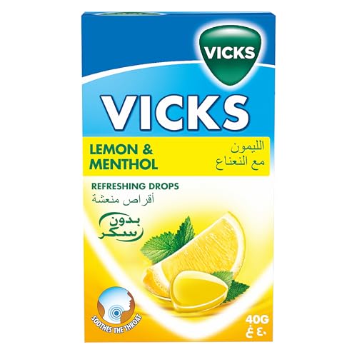 Vicks Soothing & Refreshing Throat Drops Lemon & Menthol - 40g