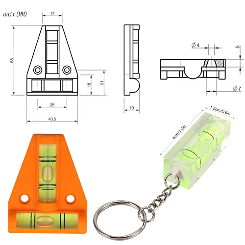[4 Pack] Horizontal Bubble Level Set - Cross Check Levelers for Picture Hanging