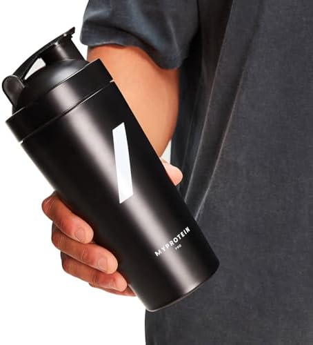 Myprotein MyPro Metal Shaker - 750ml Black - Premium Protein Shaker