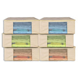 SOLSTICE Cotton Canvas Saree Covers with Zip (Set of 6) – Durable Wardrobe Storage for Women’s Dresses