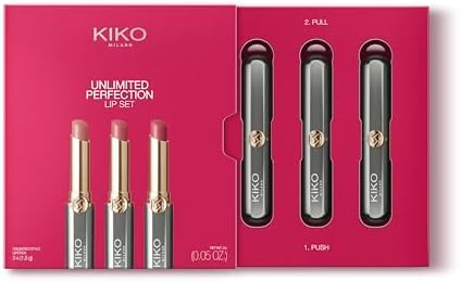 KIKO Milano Unlimited Perfection Lip Set - 3 Non-Staining Lipsticks