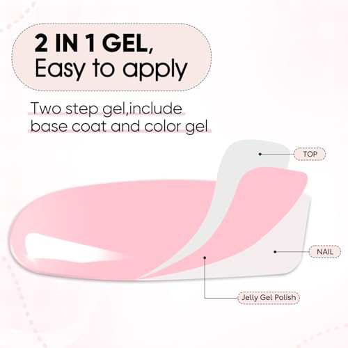 Nicedeco UV/LED Gel Polish - Salon-Grade 2-Step System with Removable Wear