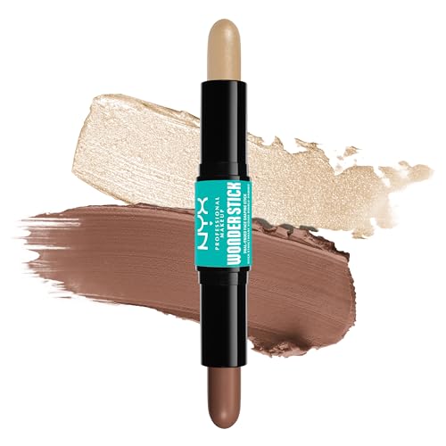NYX Professional Makeup Wonder Stick - Dual Ended Highlighter & Contour Stick (Universal Light)