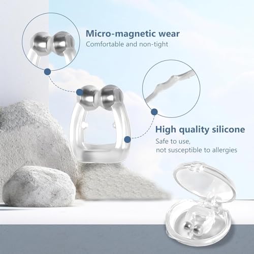 YelaJoy Silicone Magnetic Anti-Snoring Nasal Clip Set (8 Pcs)