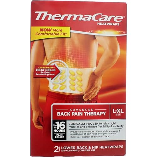 ThermaCare Lower Back & Hip HeatWraps - 8-Hour Relief, Size 2 Count