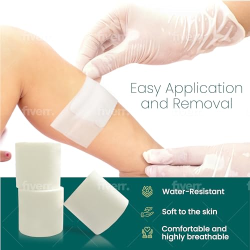 Paper Surgical Tape 2" x 11yd with 10pc Gauze Pads - Microporous Medical Tape for Sensitive Skin