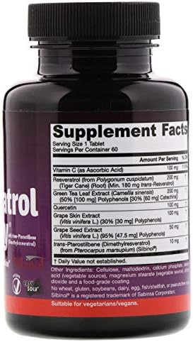 Jarrow Formulas Resveratrol Synergy 200mg - 60 Tablets - Antioxidant Support