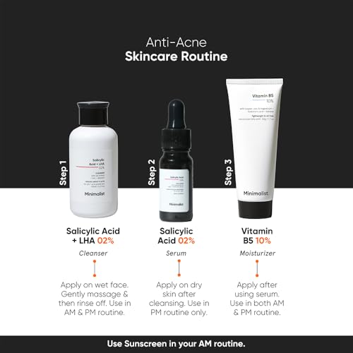 Minimalist Anti-Acne 2% Salicylic Acid Face Serum - Reduces Blackheads & Oiliness | BHA Exfoliant | 10ml