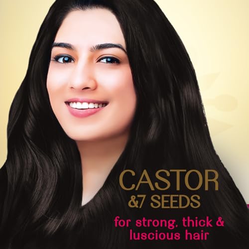 Herbsindia Castor & 7 Herbal Seeds Hair Oil - 280ml | Silicone & Paraben Free for Thicker Hair