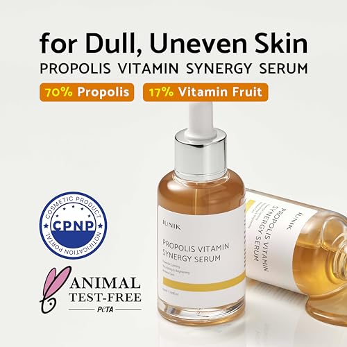 IUNIK Propolis 70% + Vitamin 17% Synergy Serum - Centella Asiatica for Dry, Sensitive & Acne-Prone Skin | Korean Skincare