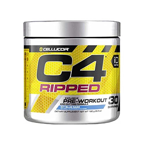 Cellucor C4 Ripped Explosive Pre-Workout Powder - Fat Burning Thermogenic - Tropical Punch - 30 Servings