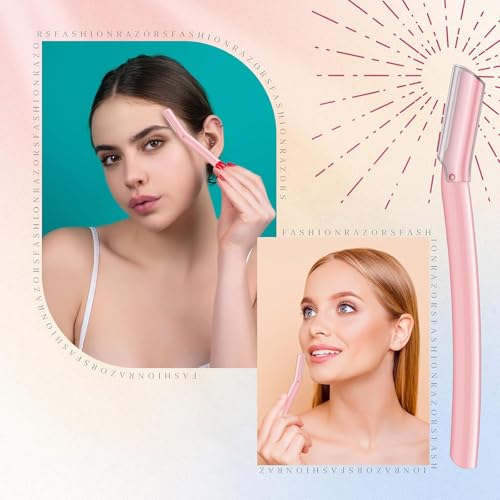 3 Pack Eyebrow Razors - Stainless Steel Facial Hair Remover for Women & Men