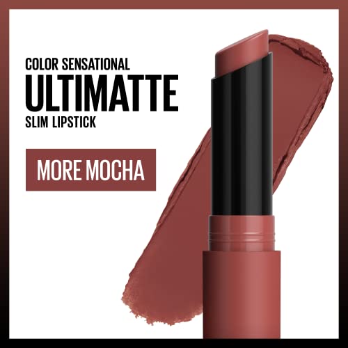 Maybelline Color Sensational Ultimatte Matte Lipstick - More Mocha Mid-Tone Mauve - Non-Drying Intense Color