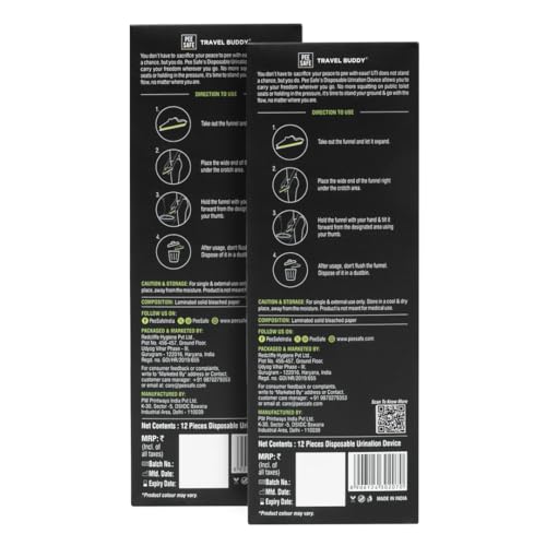 Pee Safe Foldable Disposable Female Urination Device - 24 Pack for Women Travelers