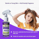 KINOMED Lice & Nits Treatment Spray - Effective Super Lice Eliminator with Comb Included