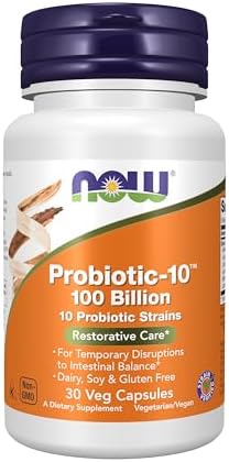 Now Foods Supplements Probiotic 10™ 100 Billion With 10 Probiotic Strains Dairy Soy And Gluten Free Strain Verified 30 Veg Capsules