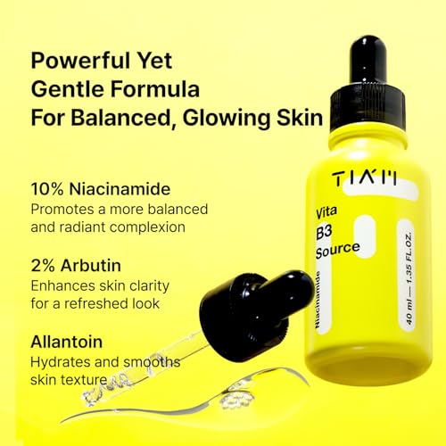 TIAM Vita B3 Source Niacinamide Serum - 10% Niacinamide & 2% Arbutin for Hyperpigmentation & Dark Spots - 1.35 Oz