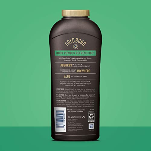 Gold Bond Men's Essentials Talc-Free Body Powder - Refresh 360 Scent (10 oz)