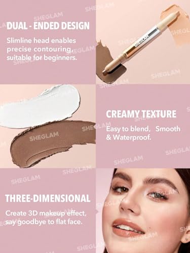 SHEGLAM Fine Line 2-in-1 Nose Contour & Highlight Pen - Chestnut
