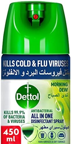 Dettol All-in-One Disinfectant Spray (3-Pack, Morning Dew)