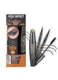 3-in-1 Eyebrow, Eyeliner & Mascara Kit - Waterproof, Long-Lasting Eye Makeup Set for Women