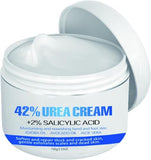 Urea Cream 42% - Foot Cream for Dry Cracked Heels, Hands & Elbows with 2% Salicylic Acid