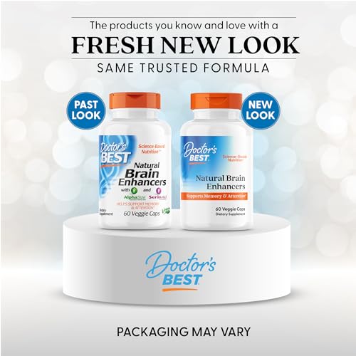 Doctor's Best Natural Brain Enhancers - Cognitive Support (60 Veggie Caps)