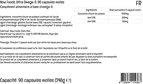 NOW Foods Ultra Omega-3 (EPA & DHA) - 90 Capsules, Gluten-Free