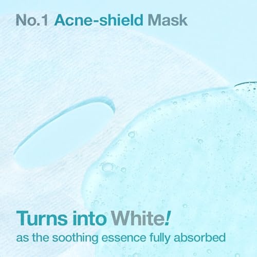 numbuzin No.1 Sheet Mask - Pantothenic B5 Hyaluronic Acid Acne Face Mask for Oily & Sensitive Skin - 5 Sheets